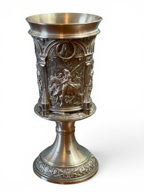 Vintage Zinn-Galerie Albrecht Dürer 95% Pewter Goblet Made in Germany 4”